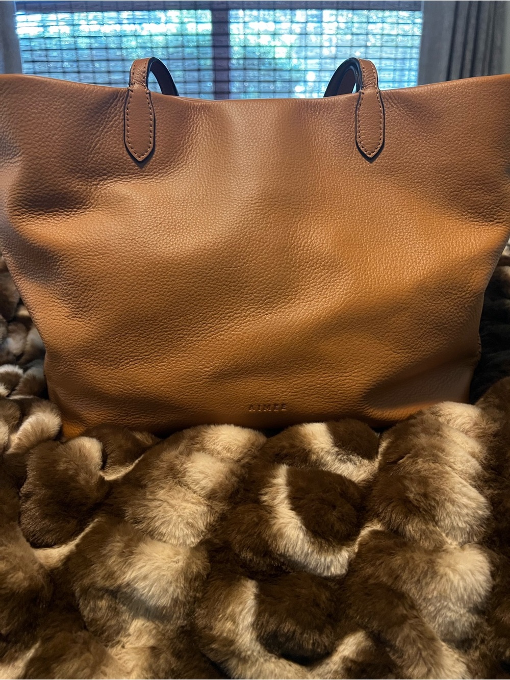 Well-Loved. Rarely used. COGNAC Leather Tote Bag